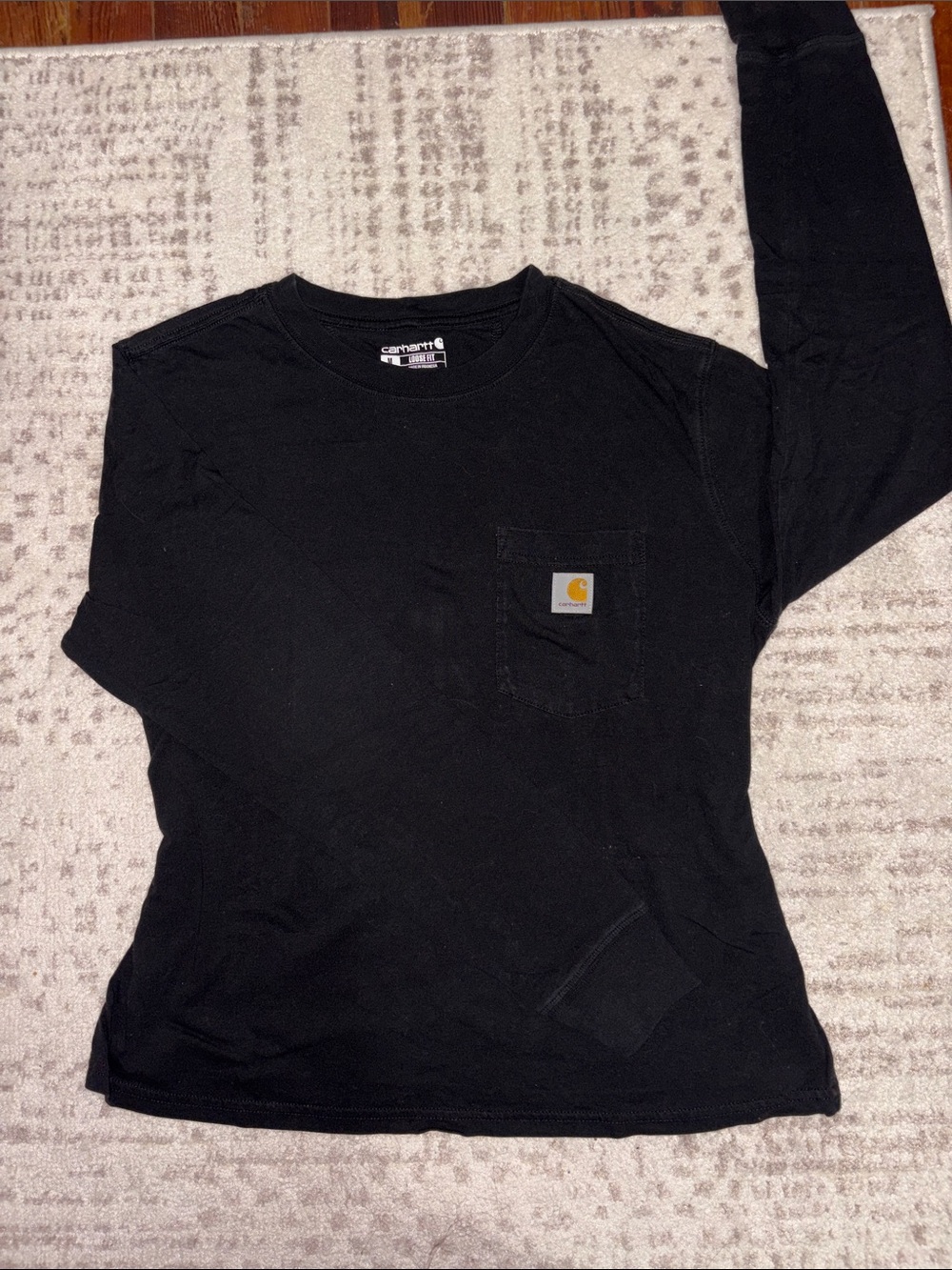 Carhartt Black Women's Long-Sleeve Crewneck Pocket Sweater